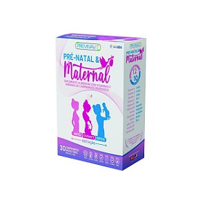 Vitamina para Gestante Multivitamínico Pré-Natal com Metilfolato, Ferro, DHA e Iodo 30 comp | Maternal Suporte IdnLabs
