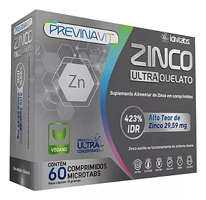 Suplemento de Zinco Ultra Quelato - 60 CPDs - IDNLABS