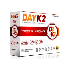 Vitamina D3 2.000UI + K2 MK-7 Day K2 IdnLabs | Ossos e Coração | 30 comp