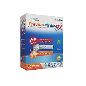 Arginina 500mg com Vitamina C e Zinco 30 comp | Estresse, Foco e Disposição Mental | Previna Stress RX IdnLabs
