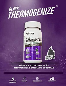 Termogênico com Cafeína 200mg e L-Carnitina 30 comp | Energia, Foco e Disposição | Thermogenize Black Inove