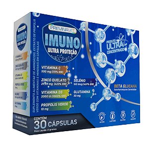Imuno IdnLabs - Vitamina C 500mg, D3, Zinco e Própolis com Beta Glucana | 30 cápsulas