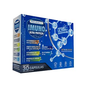 Imuno Vitamina C 500mg, D3, Zinco e Própolis com Beta Glucana - 30 cápsulas | IdnLabs