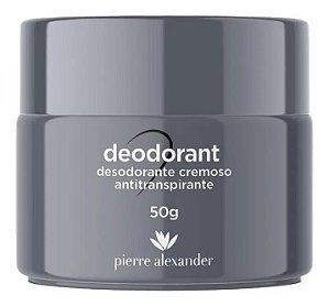Desodorante Antitranspirante em Creme Cinza 48h Não Mancha Roupas 50g | Pierre Alexander