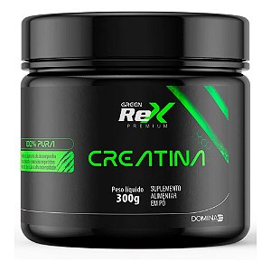 Creatina Monohidratada em Pó 100% Pura 300g - Desempenho Físico | Green Rex Premium