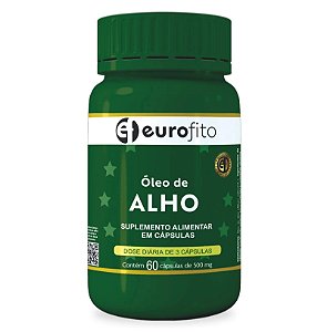 Óleo de Alho Desodorizado 500mg com Alicina - Imunidade e Coração - 60 Cáps | Eurofito