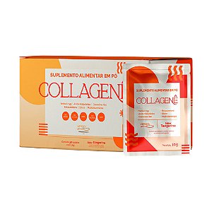Colágeno Verisol 2,5g com Ácido Hialurônico 100mg, Coenzima Q10 e Biotina 30 Sachês de 10g Sabor Tangerina | Collagenê
