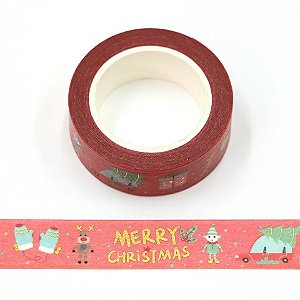 Washi Tape Natalina Foil Dourado