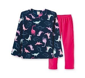 Conjunto Blusa + Calça Soft Infantil Dinossauro Pingo Lelê 9057