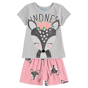 Pijama Infantil Feminino Blusa + Short Kyly 111256