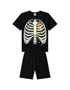 Pijama Infantil Verão Esqueleto (Brilha no Escuro) - Kyly 111656