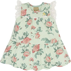 Vestido Infantil c/ Calcinha Floral - Milon 13723