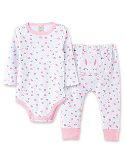 Pijama para Bebê Body Longo + Calça  Pingo Lelê 76044