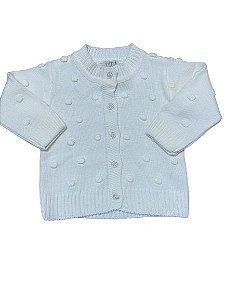 Casaco Infantil em Tricot Off White Pingo Lelê 66210