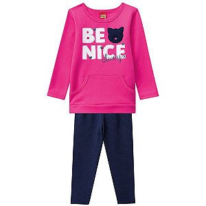 conjunto inverno juvenil menina blusa e legging milon 13552 Dim Dom Kids