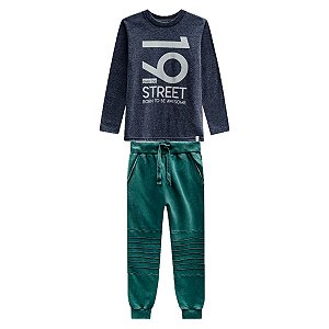 Conjunto Infantil Calça Cargo e Blusa Manga Longa Ever Be 41420