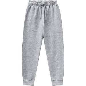 Calça Infantil Moletom Masculina Cinza Kyly 206276