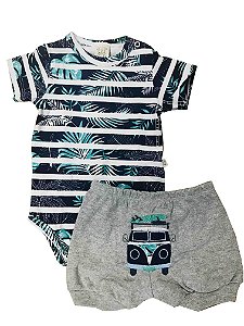 Conjunto Bebê Body Curto + Short Pingo Lelê 66368