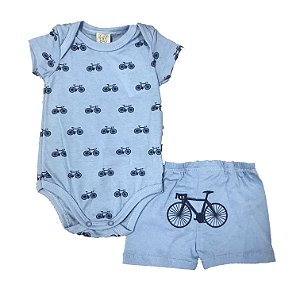 Pijama Bebê Body Curto + Short Pingo Lelê 86004