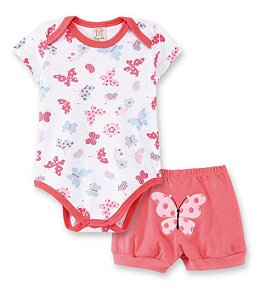 Conjunto Bebê Body + Short Pingo Lelê 76010