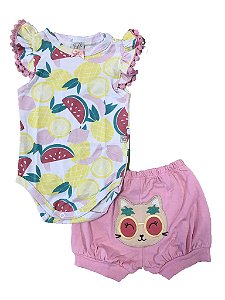 Conjunto Bebê Short + Body Regata 66329