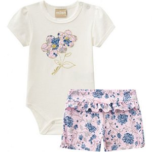 Conjunto Bebê Body Curto + Short Milon 11651