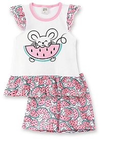 Pijama Infantil Short + Camiseta Melancia  Pingo Lelê 76022