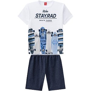 Conjunto Infantil Masculino Short Moletinho + Camiseta Kyly 109764