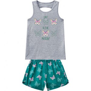 Conjunto Infantil Regata + Short Malha Kyly Mescla 109682