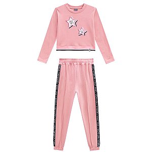 Cropped + Calça Infantil Molecontton Estrela Ever.Be 42991