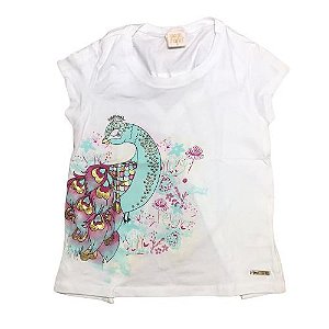 Blusa Infantil Pavão c/ Abertura nas Costas Pega Mania 13437