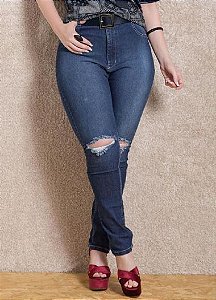 Calça Jeans Plus Size Destroyed