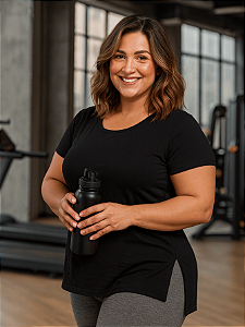 Blusa Camiseta Feminina Viscolycra Plus Size Fitness Várias Cores
