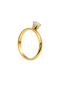 Anel Solitário Aço Inoxidável Pedra Zircônia Linda e Vistosa Prata ou Dourado