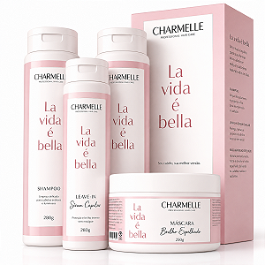 Kit 4 Produtos Tratamento Capilar Brilho Espelhado La Vida é Bella