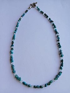 Colar Amazonita com Swarovski