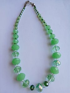 Colar Quartzo Verde e Cristal de Rocha Green