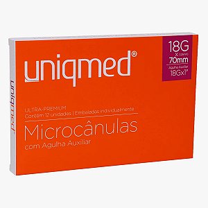 18G X 70MM MICROCANULAS UNIQMED COM AGULHA CAIXA COM 12 UNIDADES