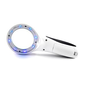 Mini Lupa 60mm LED 8 UV + 1 Branco