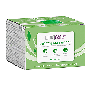 Lenços para Assepsia Uniqcare - Uniqmed