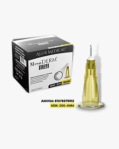 Agulha para Mesoterapia Alur 30Gx4mm Caixa com 100 unidades