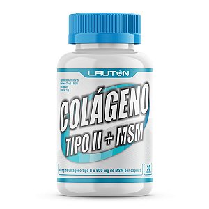 Colágeno Tipo II + MSM - 30 Cápsulas - Lauton Nutrition