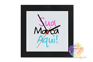 Relógio de Azulejo Personalizado 15x15cm Com Moldura (Personalização Já Inclusa!)