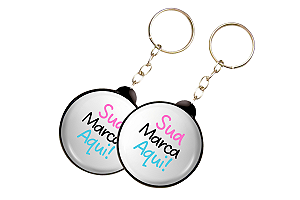 100 Chaveiros Dupla Face Bottons Personalizados 4,5cm Personalização Já Inclusa