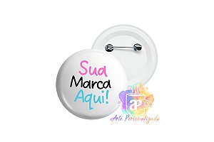 10 Bottons Personalizados 3,5cm Com Alfinete Personalização Já Inclusa!