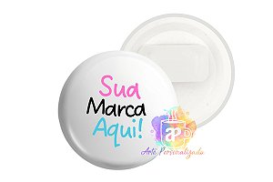 50 Bottons Ribbons Personalizados 5,5cm Personalização Já Inclusa!