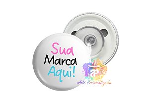 Botton Personalizado 4,5cm Com Ventosa Personalização Já Inclusa!