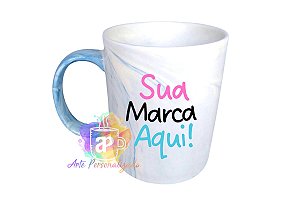 Caneca Marmorizada Personalizada Colorida Porcelana 325ml (Diversas Cores!) Personalização Já Inclusa!