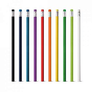 100 Lápis Personalizados Coloridos Com Borracha (Diversas Cores!) Personalização Já Inclusa!