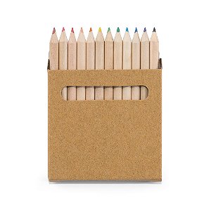 100 Caixas de Cartão Personalizadas com 12 Mini Lápis de Cor Personalização Já Inclusa!